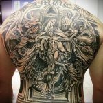 Фото тату с ангелом на спине 12.03.2020 №077 -angel tattoo on the back- tatufoto.com