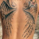 Фото тату с ангелом на спине 12.03.2020 №085 -angel tattoo on the back- tatufoto.com