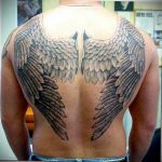 Фото тату с ангелом на спине 12.03.2020 №095 -angel tattoo on the back- tatufoto.com