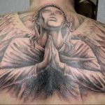Фото тату с ангелом на спине 12.03.2020 №135 -angel tattoo on the back- tatufoto.com