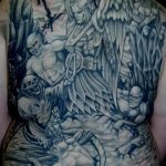 Фото тату с ангелом на спине 12.03.2020 №151 -angel tattoo on the back- tatufoto.com