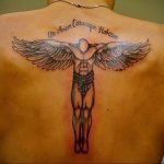 Фото тату с ангелом на спине 12.03.2020 №169 -angel tattoo on the back- tatufoto.com