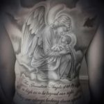 Фото тату с ангелом на спине 12.03.2020 №176 -angel tattoo on the back- tatufoto.com