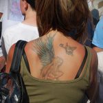 Фото тату с ангелом на спине 12.03.2020 №180 -angel tattoo on the back- tatufoto.com