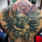 Фото тату с ангелом на спине 12.03.2020 №183 -angel tattoo on the back- tatufoto.com