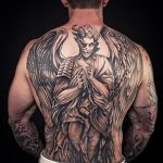 Фото тату с ангелом на спине 12.03.2020 №192 -angel tattoo on the back- tatufoto.com