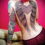 Фото тату с ангелом на спине 12.03.2020 №202 -angel tattoo on the back- tatufoto.com