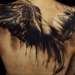 Фото тату с ангелом на спине 12.03.2020 №211 -angel tattoo on the back- tatufoto.com