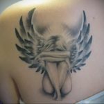 Фото тату с ангелом на спине 12.03.2020 №216 -angel tattoo on the back- tatufoto.com