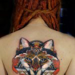 Фото тату с животным на спине 12.03.2020 №114 -animal tattoos- tatufoto.com