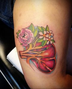 Фото татуировки с почкой человека 26.03.2020 №022 -kidney tattoo- tatufoto.com