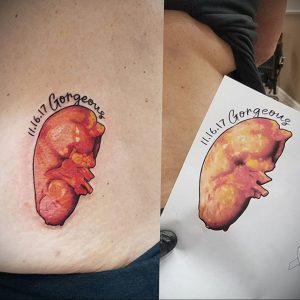 Фото татуировки с почкой человека 26.03.2020 №025 -kidney tattoo- tatufoto.com