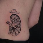 Фото татуировки с почкой человека 26.03.2020 №027 -kidney tattoo- tatufoto.com