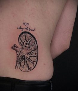 Фото татуировки с почкой человека 26.03.2020 №027 -kidney tattoo- tatufoto.com
