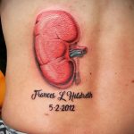 Фото татуировки с почкой человека 26.03.2020 №050 -kidney tattoo- tatufoto.com