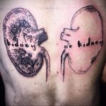 Фото татуировки с почкой человека 26.03.2020 №070 -kidney tattoo- tatufoto.com