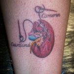 Фото татуировки с почкой человека 26.03.2020 №074 -kidney tattoo- tatufoto.com