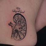 Фото татуировки с почкой человека 26.03.2020 №075 -kidney tattoo- tatufoto.com