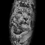 Фото черно-белой тату с животным 12.03.2020 №005 -animal tattoos- tatufoto.com