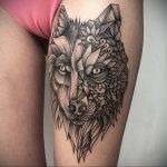 Фото черно-белой тату с животным 12.03.2020 №045 -animal tattoos- tatufoto.com