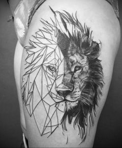 Фото черно-белой тату с животным 12.03.2020 №071 -animal tattoos- tatufoto.com