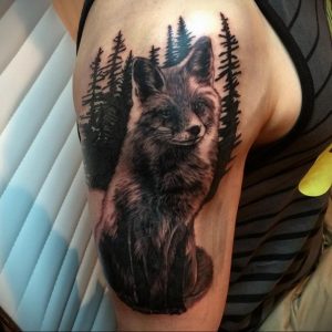 Фото черно-белой тату с животным 12.03.2020 №072 -animal tattoos- tatufoto.com