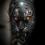 Фото черно-белой тату с животным 12.03.2020 №078 -animal tattoos- tatufoto.com