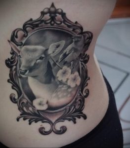 Фото черно-белой тату с животным 12.03.2020 №090 -animal tattoos- tatufoto.com