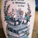 Тату книги к дню детской книги 02.04.2020 №074 -book day tattoo- tatufoto.com