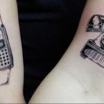 Тату с мобильным телефоном 02.04.2020 №019 -phone tattoo- tatufoto.com