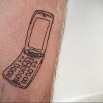 Тату с мобильным телефоном 02.04.2020 №024 -phone tattoo- tatufoto.com