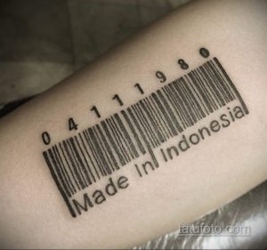 Тату штрихкод фото пример рисунка 03.04.2020 №002 -tattoo barcode- tatufoto.com