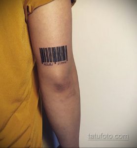 Тату штрихкод фото пример рисунка 03.04.2020 №004 -tattoo barcode- tatufoto.com