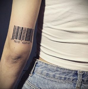 Тату штрихкод фото пример рисунка 03.04.2020 №006 -tattoo barcode- tatufoto.com