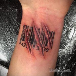 Тату штрихкод фото пример рисунка 03.04.2020 №007 -tattoo barcode- tatufoto.com