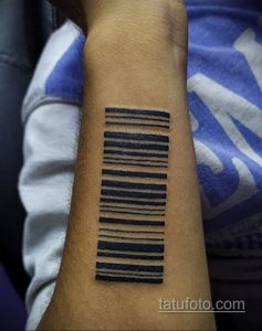 Тату штрихкод фото пример рисунка 03.04.2020 №008 -tattoo barcode- tatufoto.com