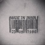 Тату штрихкод фото пример рисунка 03.04.2020 №009 -tattoo barcode- tatufoto.com