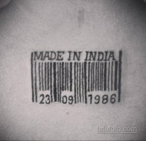 Тату штрихкод фото пример рисунка 03.04.2020 №009 -tattoo barcode- tatufoto.com