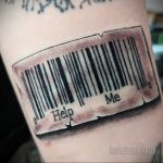 Тату штрихкод фото пример рисунка 03.04.2020 №037 -tattoo barcode- tatufoto.com
