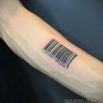 Тату штрихкод фото пример рисунка 03.04.2020 №039 -tattoo barcode- tatufoto.com
