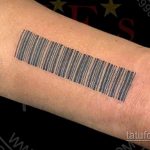 Тату штрихкод фото пример рисунка 03.04.2020 №057 -tattoo barcode- tatufoto.com
