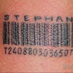 Тату штрихкод фото пример рисунка 03.04.2020 №080 -tattoo barcode- tatufoto.com