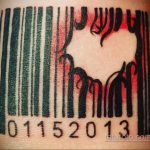 Тату штрихкод фото пример рисунка 03.04.2020 №096 -tattoo barcode- tatufoto.com