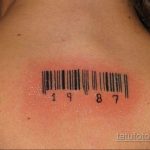 Тату штрихкод фото пример рисунка 03.04.2020 №117 -tattoo barcode- tatufoto.com