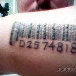 Тату штрихкод фото пример рисунка 03.04.2020 №127 -tattoo barcode- tatufoto.com