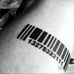 Тату штрихкод фото пример рисунка 03.04.2020 №131 -tattoo barcode- tatufoto.com