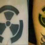 Фото Тату со знаком радиации 26.04.2020 №003 -Radiation Tattoo- tatufoto.com