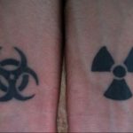 Фото Тату со знаком радиации 26.04.2020 №038 -Radiation Tattoo- tatufoto.com