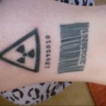 Фото Тату со знаком радиации 26.04.2020 №049 -Radiation Tattoo- tatufoto.com