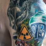 Фото Тату со знаком радиации 26.04.2020 №061 -Radiation Tattoo- tatufoto.com